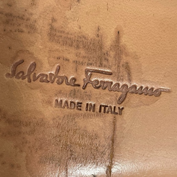 Salvatore Ferragamo Black Pony Hair Square Toe Block Heels Size 9 Made in Italy - Picture 11 of 14